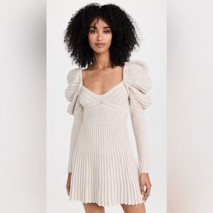 Cult Gaia ADELIE KNIT DRESS in Mushroom NEW